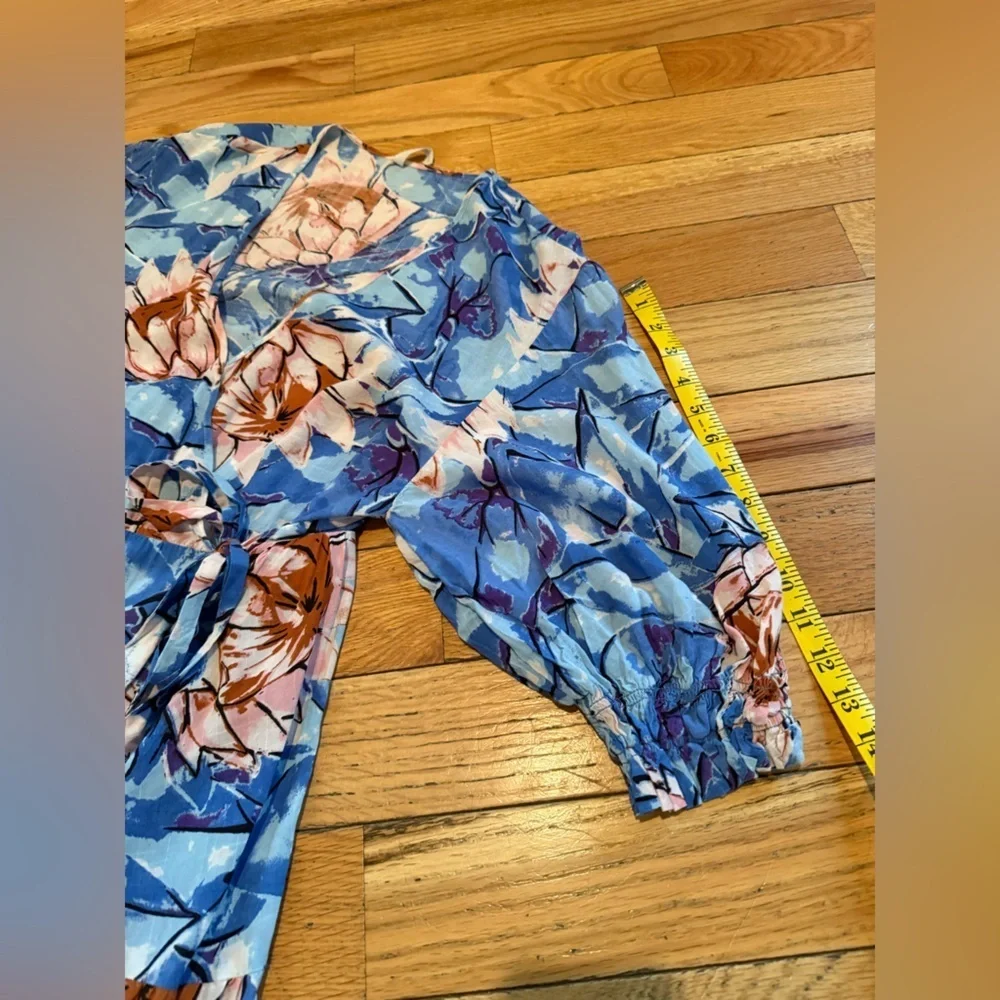 Urban Outfitters Giovanna Floral Wrap Midi Dress Printed Summer Smocked Womens S - Picture 8 of 14
